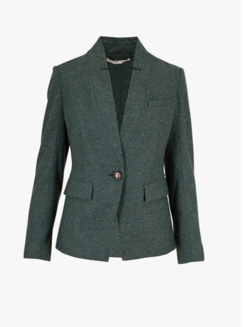 VERONICA BEARD Upcollar Forest Green Dickey Jacket Size 12 NWT